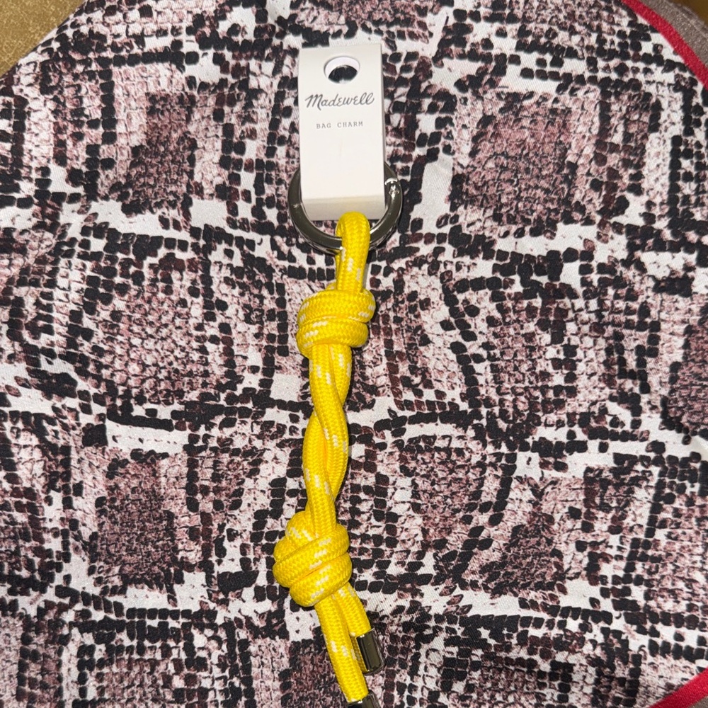 Madewell Bag Charm with Bright Yellow Rope